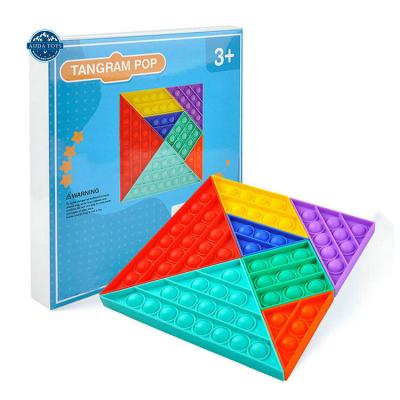 China Customized Brand Kids Noise Busy Person Tangram Puzzle Eco-friendly Material Educational Toy for sale