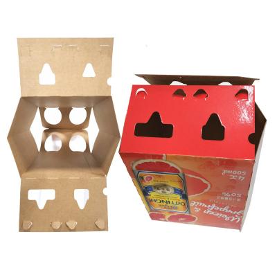 China Recycled Materials SINOSEA 255gsm Bottle Packaging Carrier Box Kraft Paper Board for sale