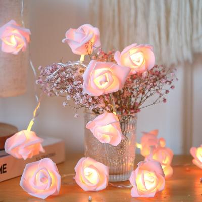 China Santa Claus Sinyoo 20/40 LED Rose Flower Lights String Fairy Wedding Christmas Party Garden Decor for sale