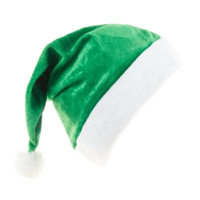 China Sinyoo Christmas Product Christmas Green Hat Gold Velvet Adult Child's Holiday Party Hats for sale