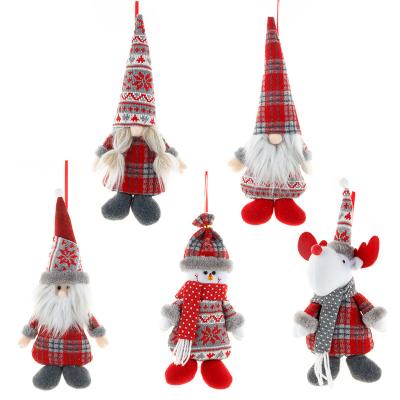 China New Christmas Chair Deco Christmas Ornaments Woodsman Pendant Faceless Elderly Christmas Gnome Doll Ornaments Gifts for sale