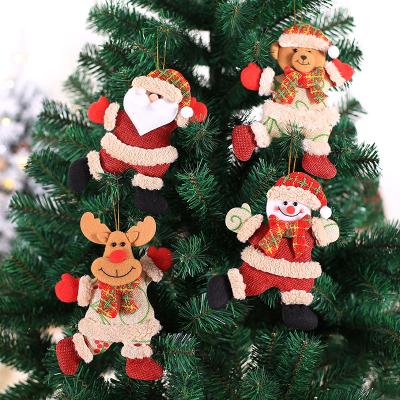 China Christmas Deco Sinyoo Plush Toy Ornaments Santa Snowman Reindeer Doll Christmas Hanging Decoration for Christmas Tree Pendant for sale