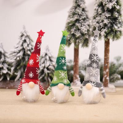 China Bamboo Candy Basket Sinyoo Christmas Ornament Knitted Cloth Faceless Doll Woodland Candy Jar Small Gift Plastic PVC Jars for sale