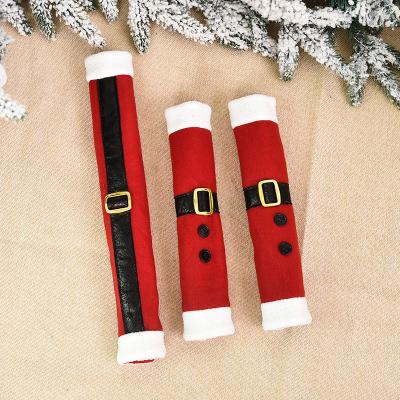 China Christmas Refrigerator Door Handle Covers Set Sinyoo Christmas Refrigerator Handle Covers Set Christmas Door Decoration 3 For Dishwasher Door Handle Covers for sale