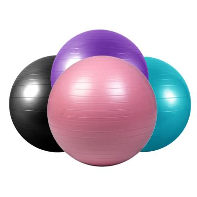 China Durable Wholesale Custom Logo 65cm Size PVC Anti-Splinter Gym Fitness Birthing Exercise Soft Yoga Ball for sale