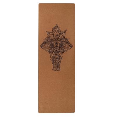 China Customized Anti Slip Roll In. Manufacturer Logo Natural Cork Yoga Mat. luxury breathable eco-friendly non-slip bulk 1/2 thick for sale