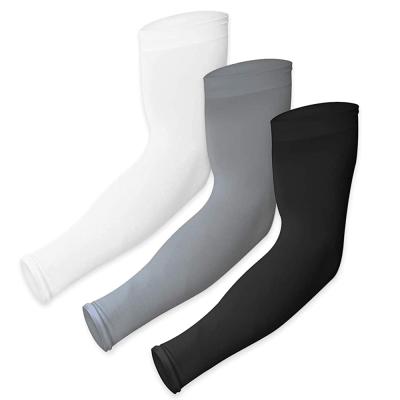 China Sporty Elastic Sun Protection Polyester Sports Compression Spandex Arm Anti-UV Cooling Recycling Sleeve for sale