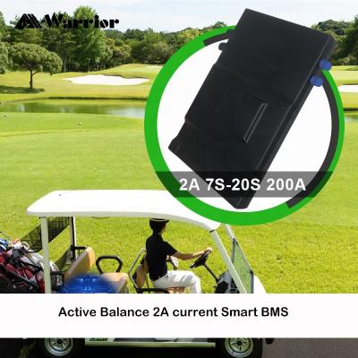 China Electric Vehicles A-Warrior BMS With Excess 2A Scale Current For Smart Cell Voltage Li-ion 20S 72V 200A Battery bms For Golf-cart Sightseeing for sale