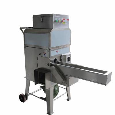 China Stainless Steel Adjustable Sweet Fresh Corn Seed Shelling Thresher With Conveyor for sale