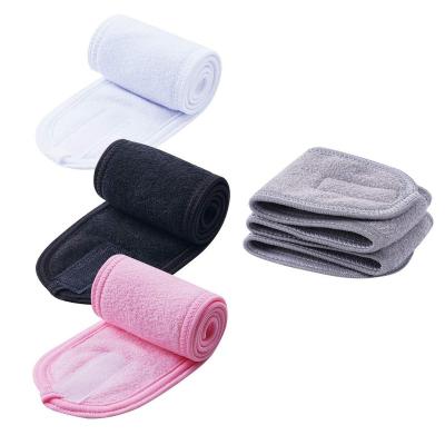 China Spa European and American Custom Facial Hair Bands Magic Terry Cloth Shower Hair Band Towel Microfiber Skin Care Wash Wrap Head Makeup Logo Styling Tape for sale