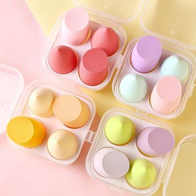 China 4PCS Soft In Stock RTS Makeup Custom Face Cosmetic Accessories Make Up Sponge Set Beauty Sponge With Packing Box for sale