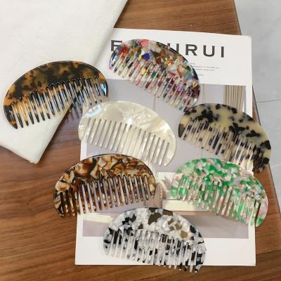 China Comfortable Anti-static Cellulose Acetate Hairdressing Comb Women Straight Hair Comb Cutting Brush Colored Hair Styling Acetate Comb for sale