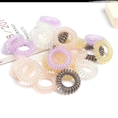 China 2021 New Women's Popular Fashion Plastic-elastic Phone Line Of Rope Bead Hair Ties And African Hair Tie for sale