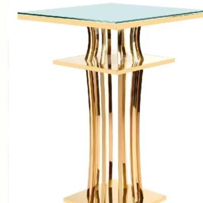 China New design modern gold stainless steel dresser bar stool for wedding party for sale