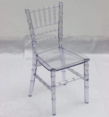 China modern instant stackable furniture crystal clear transparent kid's chiavari tiffany chair for party for sale