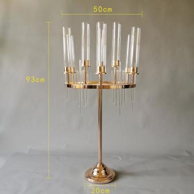 China wholesale modern table centerpiece acrylic candelabra for sale for sale