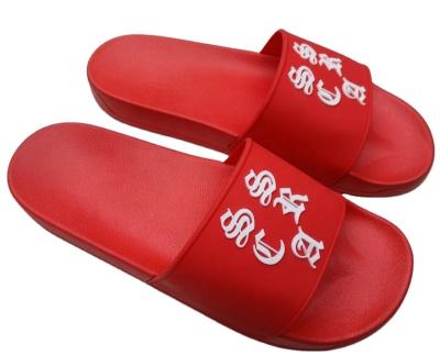 China Fashion Trend 3d Printing Customized Rubber Slides Shoes Straps Embossed Slide Sandals for sale