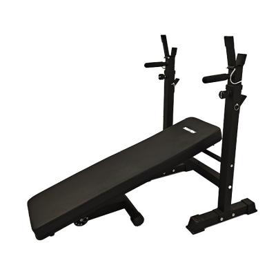 China Universal Multifunctional Folding Weight Bench Gym Weight Training Bench Barbell Rack for sale