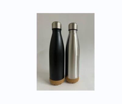 China Eco Sustainable Reusable Cola Shaped Water Bottle Sports Bottle With Cork Bottom for sale