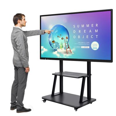 China Cheap Price Teacher Office Or School 55 65 75 86 100 Inch LCD TV Show Board Smart 20 Point Touch Screen Infrared Interactive Whiteboard for sale