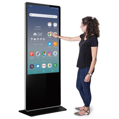 China Hot Selling Indoor Kiosk LCD Signage Totem Floor Stand Digital Indoor Interactive Touch Screen Advertising Billboard For Restaurant for sale