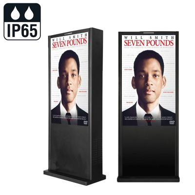 China New Style Outdoor Use 55 Inch Floor Standing LCD Display Stand Custom Screen Totem IP65 Waterproof Dustproof Advertising Kiosk for sale