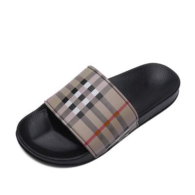 China New Fashion Trend Bathroom Household Sandals Indoor Plaid Non-Slip Men for sale