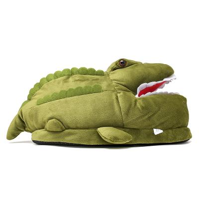 China Fashion Trend Winter Warm Style Funny Crocodile Men Cotton Slippers for sale