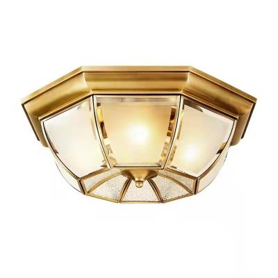 China Modern European Italian Brass Glass Fancy Led Ceiling Lamp for sale