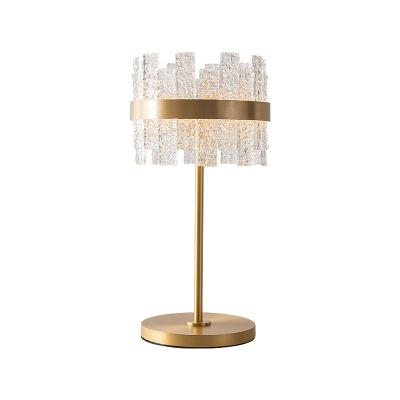 China Bedroom post-modern post-modern creative water-grain study living room personality glass table lamp for sale