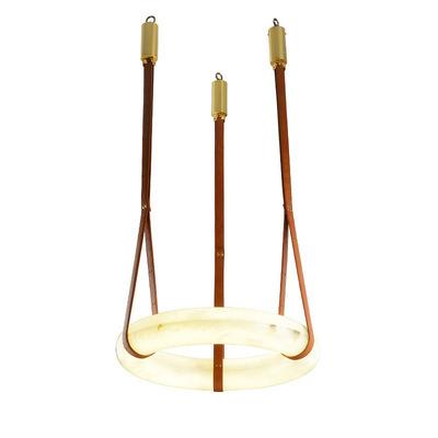 China Creative round lamp restaurant chandelier lamps full study tea room lamp modern simple hotel marble copper marble villa for sale