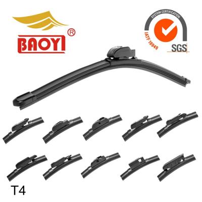 China Good quality multifit auto windshield soft wiper blade with 15 adapters 12