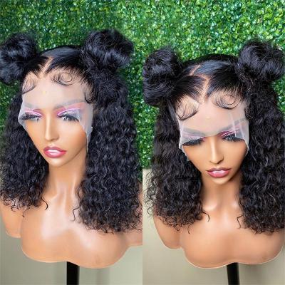 China 30 Inch 180 Density Water Wave Natural Wigs 13*4 Wet And Wavy Durable Human Hair Lace Front Human Hair HD Lace Wigs For Black Women for sale