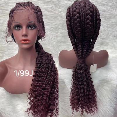 China Other Supplier New Style African Braided Synthetic Ladies Wig Brazilian Hair Wig Lace Front Wig for sale