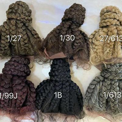 China LINDAL 8 Braids Braids Wig 1B 1/27 1/99j 27/613 1/30 1/613 Ready To Ship Braided Ponytail Wigs Dreadlock Braided Lace Front Wigs for sale