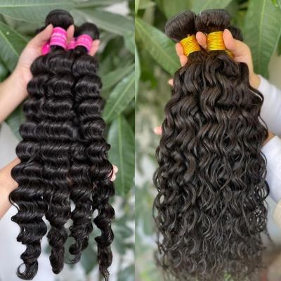 China Cheap Brazilian Water Wave Hair Bundles Cuticle Lined Indian Virgin Hair Extensions Bundle Virgin Hair Vendor for sale