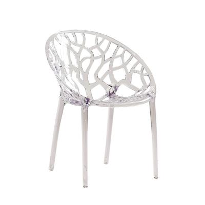 China Nordic Convertible Clear Crystal Tree Wedding Home Wedding Chair Contracted Plastic Backrest Acrylic Outdoor Eat Chair Hollow Chair for sale