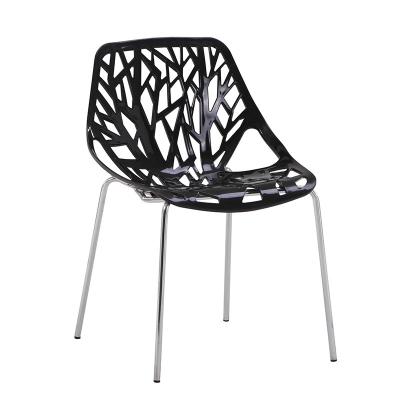 China Plastic Stackable Restaurant Lacy Chair Sillas Apilables Leisure Dining Visitor Salon Convertible Lounge Chairs for sale