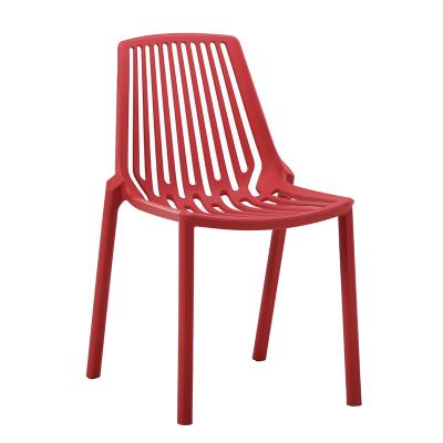 China Modern Design Armless Stackable pp Plastic Restaurant Convertible Cafe Plastic Chair Modern Design Outdoor Dining Chairs for sale