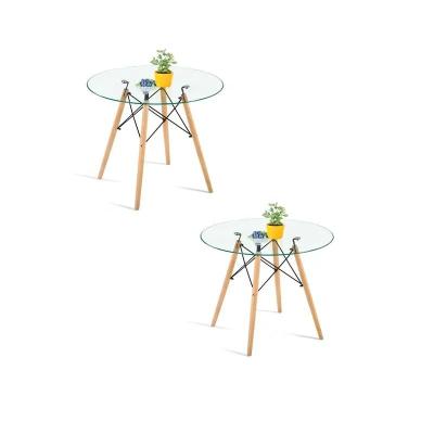 China Cover Removable Nordic Design Modern Glass Dining Room Furniture 4 Chairs Around Glass Dining Table Set for sale