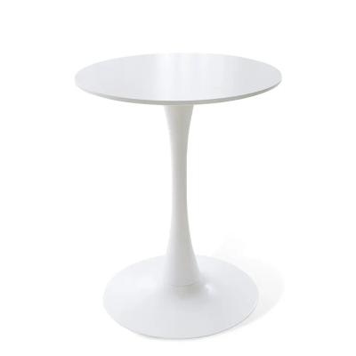 China (Other) China Factory Modern Design Color Adjustable Hot Selling Metal Base Living Room Black White MDF Tops Round Nail Cafe Dining Tables for sale