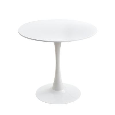 China New Tulip Table Nordic Minimalist Round MDF White Coffee Table Negotiation Table Extendable Convertible Dining Room Furniture for sale