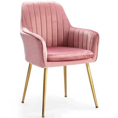 China (Other) Modern Popular Italian Luxury Colorful Velvet Adjustable Upholstered Dining Chair Kitchen Gold Legs Dining Chairs for sale