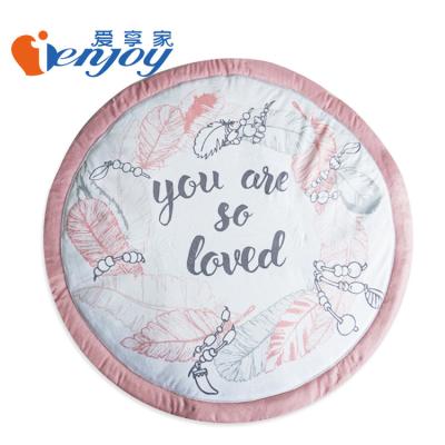 China New Design Eco-friendly Polyester Ienjoy Kids Foldable Play Mat For Baby Crawling for sale