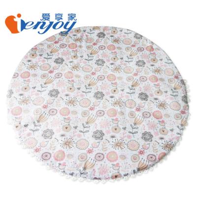 China Toy Ienjoy Polyester Children Educational Play Mat Flooring Baby Play Mat with Lacy Trimming for sale