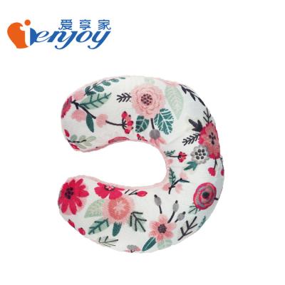 China Ienjoy Anti-Apnea Lovely Solid Micro Flannel Printed Baby Neck Pillow Travel With Seat Belt Covers for sale