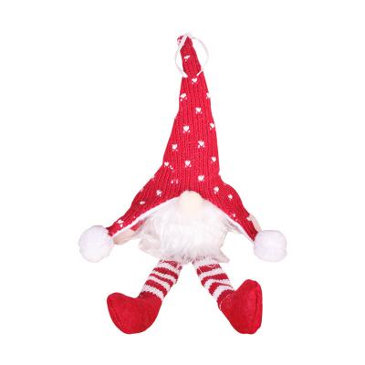 China Luminous Christmas Gnome Leg Christmas Knitted Hat Body Knitted Hanging Ornaments Christmas Tree Decorations Long Ornaments With Light for sale