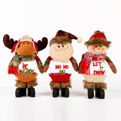 China High Quality Christamas New Home Decoration Christmas Santa Decorations Tins Safe Clear Plastic Large Environmental Protection Christmas Candy Jar for sale