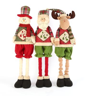 China Christamas Home Decor Fabric Christmas Decoration Santa Snowman Deer Christmas Doll for sale