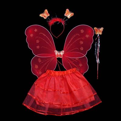 China Performance Clothing Props Double Three or Four Piece Performance Clothing Props Butterfly Angel Wings Suit Children's Costumes Multicolor for sale